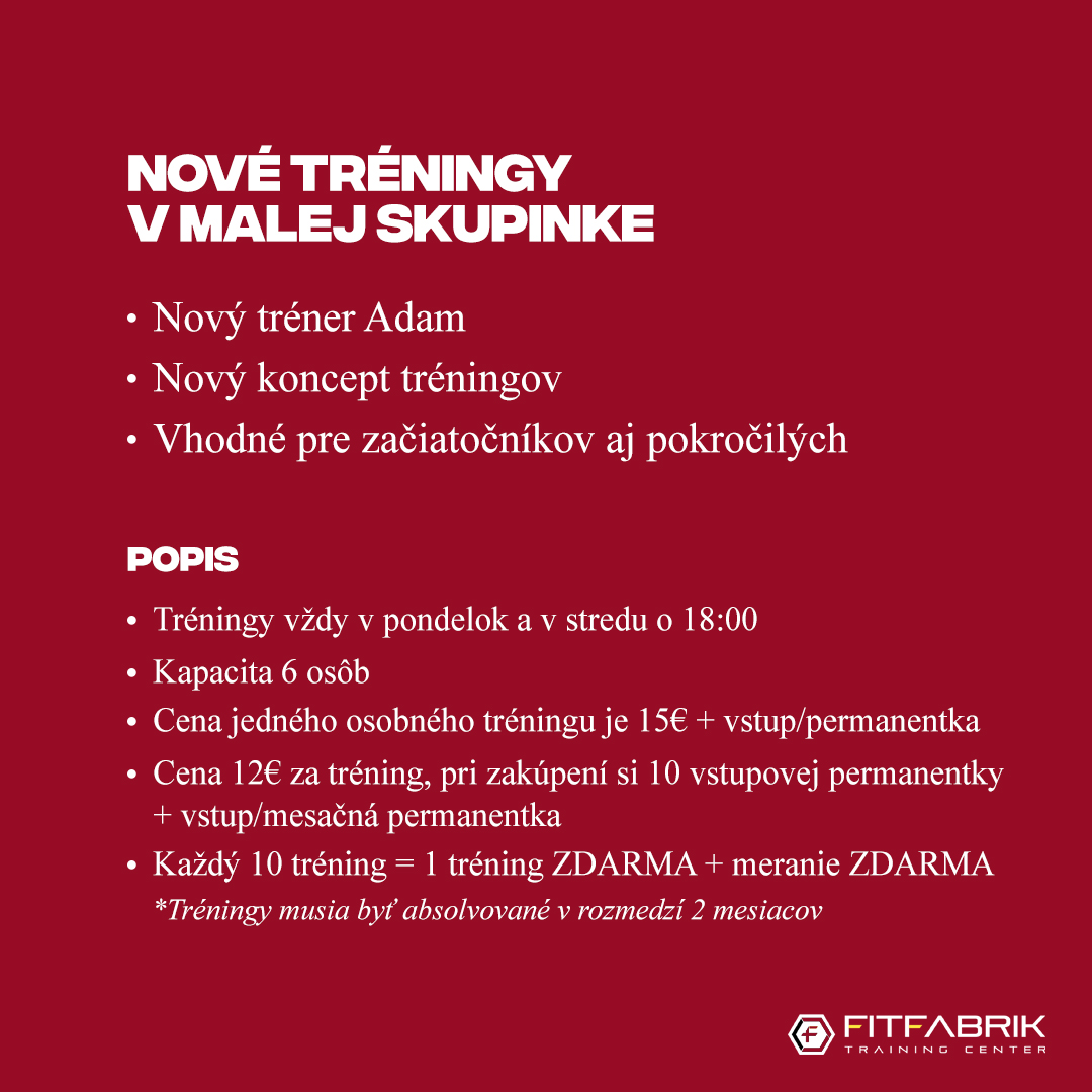 FitFabrik - Tréningy v malej skupinke